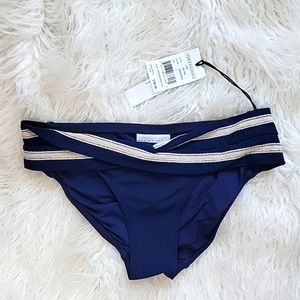 Robin Piccone Abi Twist Bikini Bottom in Indigo Size S Retails $98